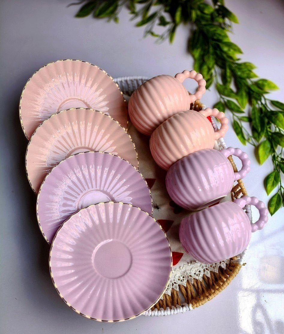 Bubbly Handle Pastel Mugs