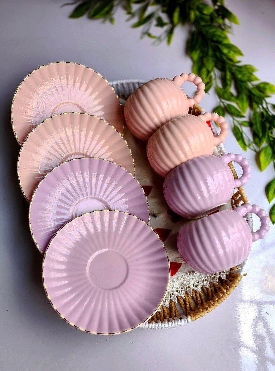 Bubbly Handle Pastel Mugs