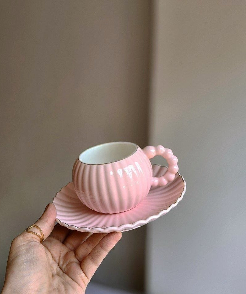 Bubbly Handle Pastel Mugs