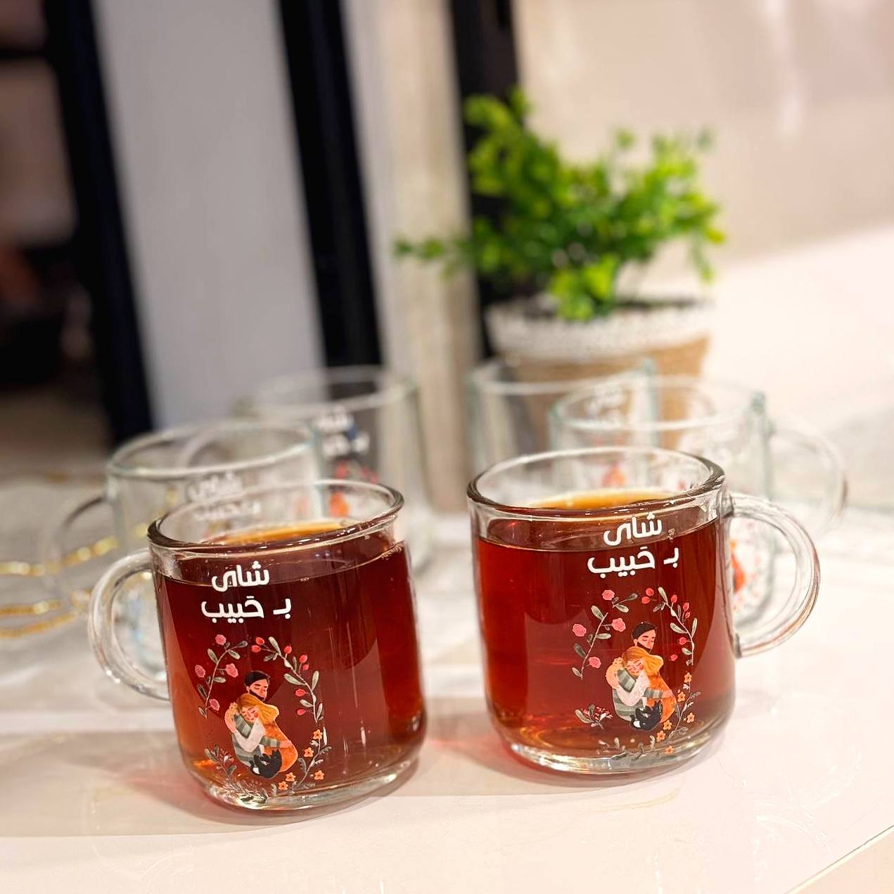 Habib Tea Glasses 6pc hand