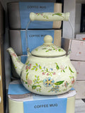 Floral Enamel Kettle