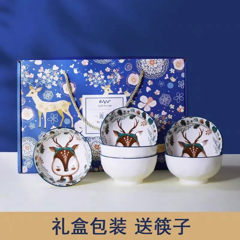Deer Bowls Set 6P