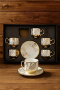Floral Gray Coffee Set