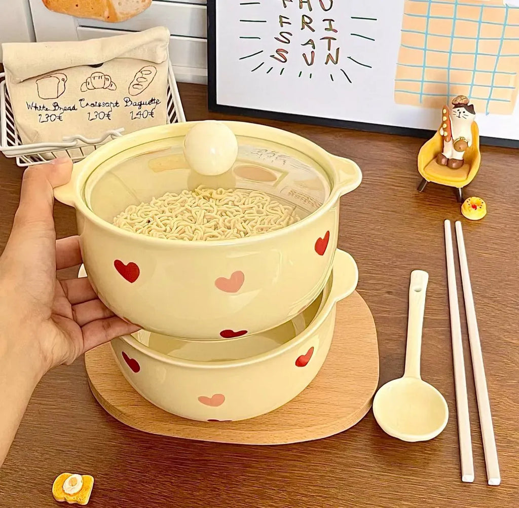 Yellow Heart Noodle Bowl