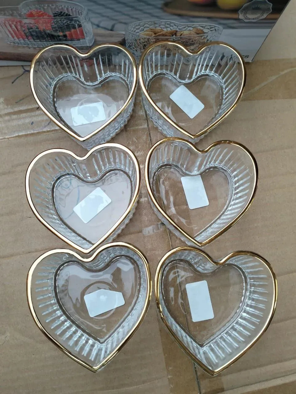 Heart Glass Bowls