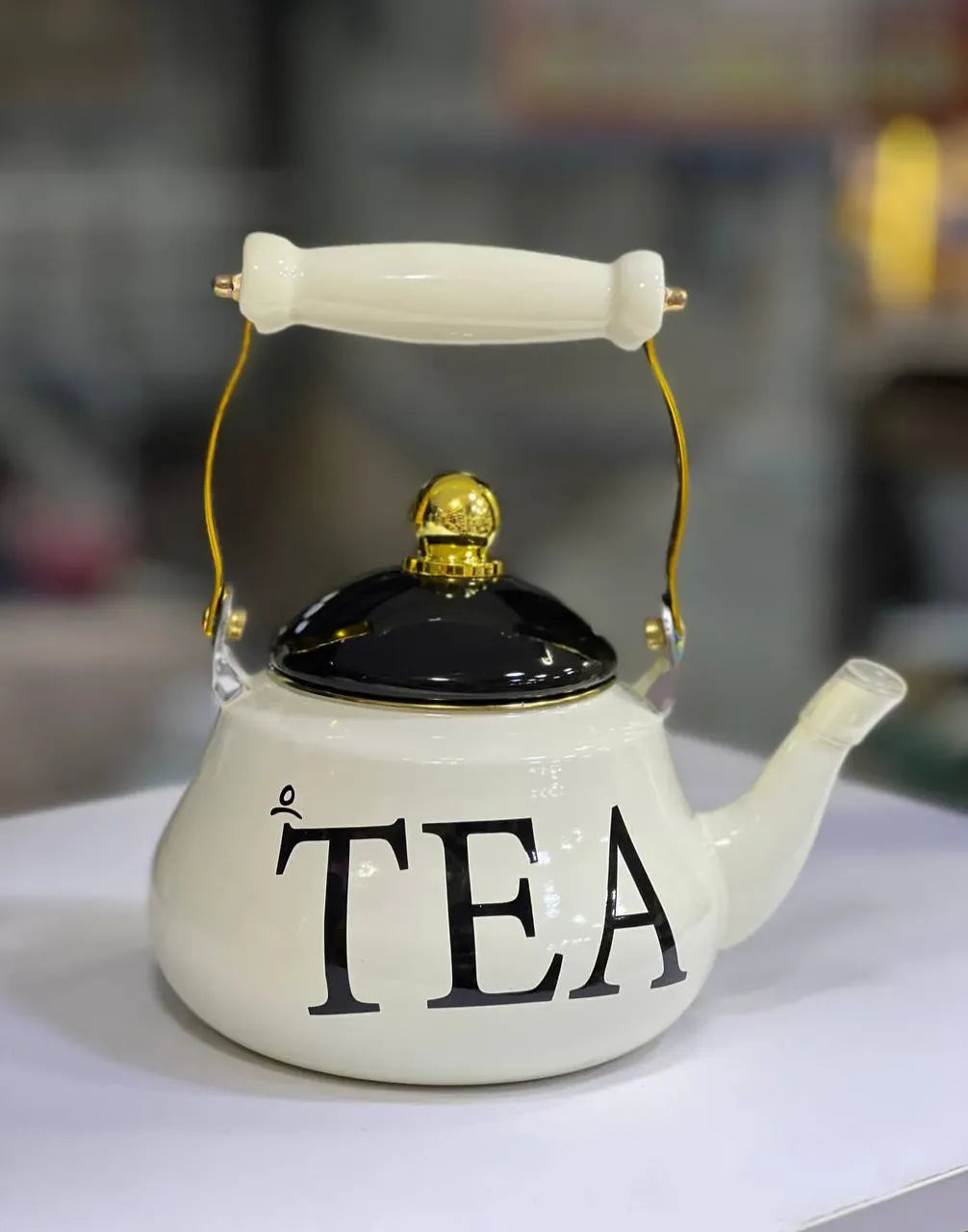 Vintage Enamel Kettle