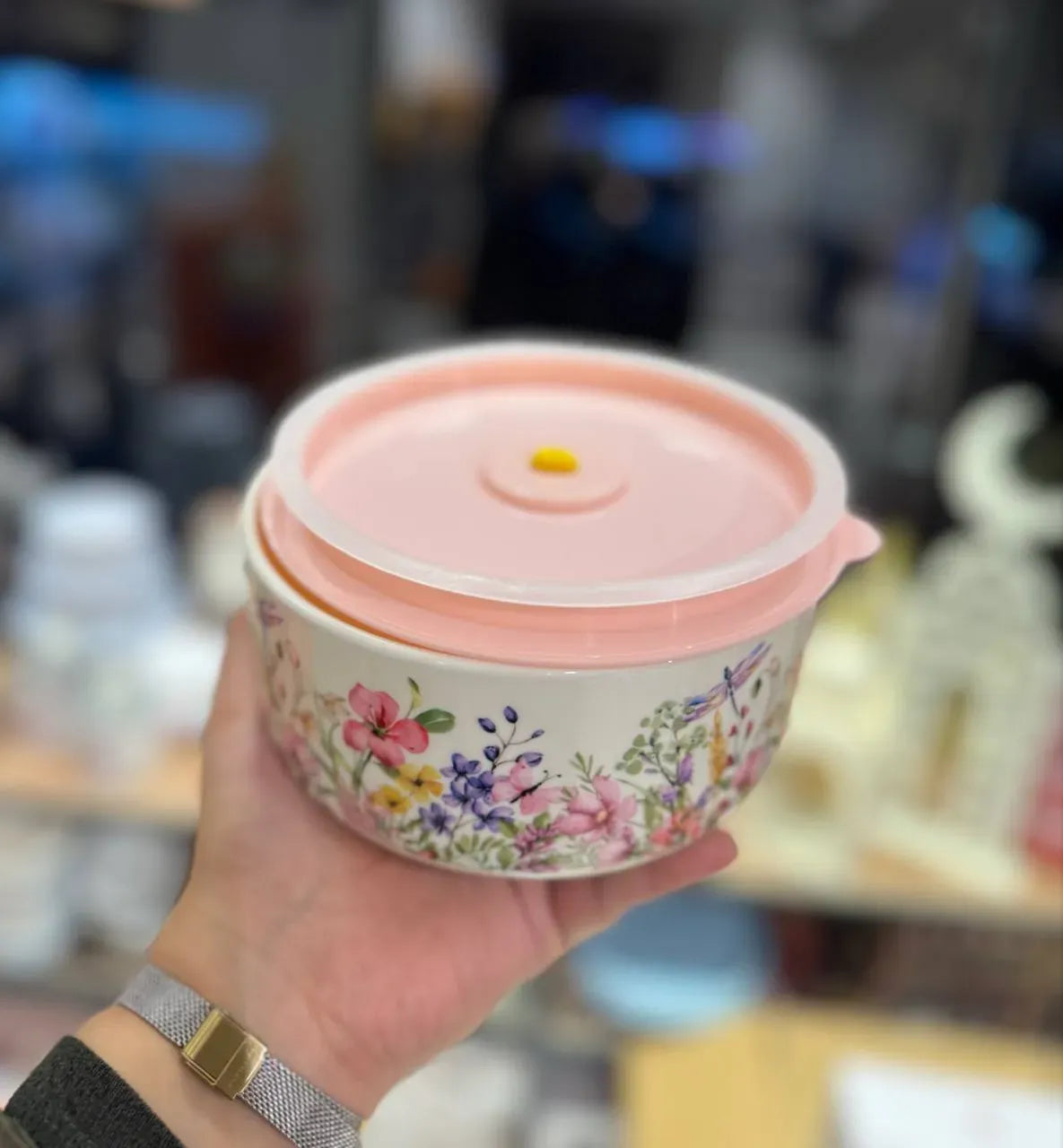 Floral Porcelain Containers