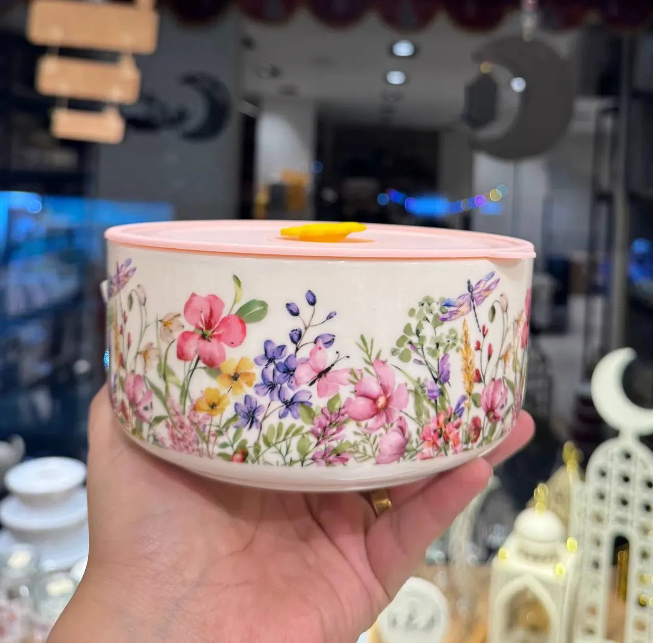 Floral Porcelain Containers