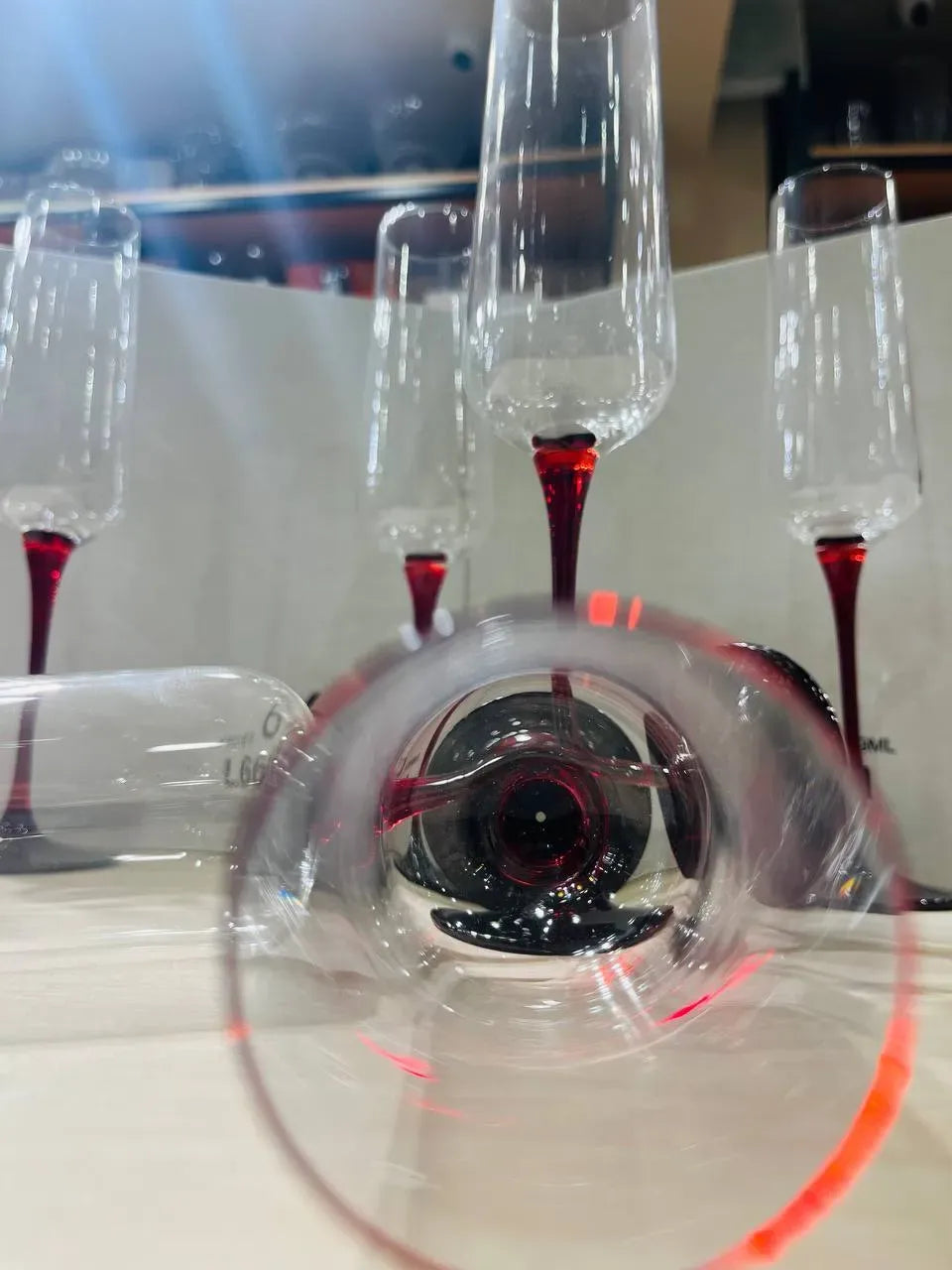 Red Black Stem Cups