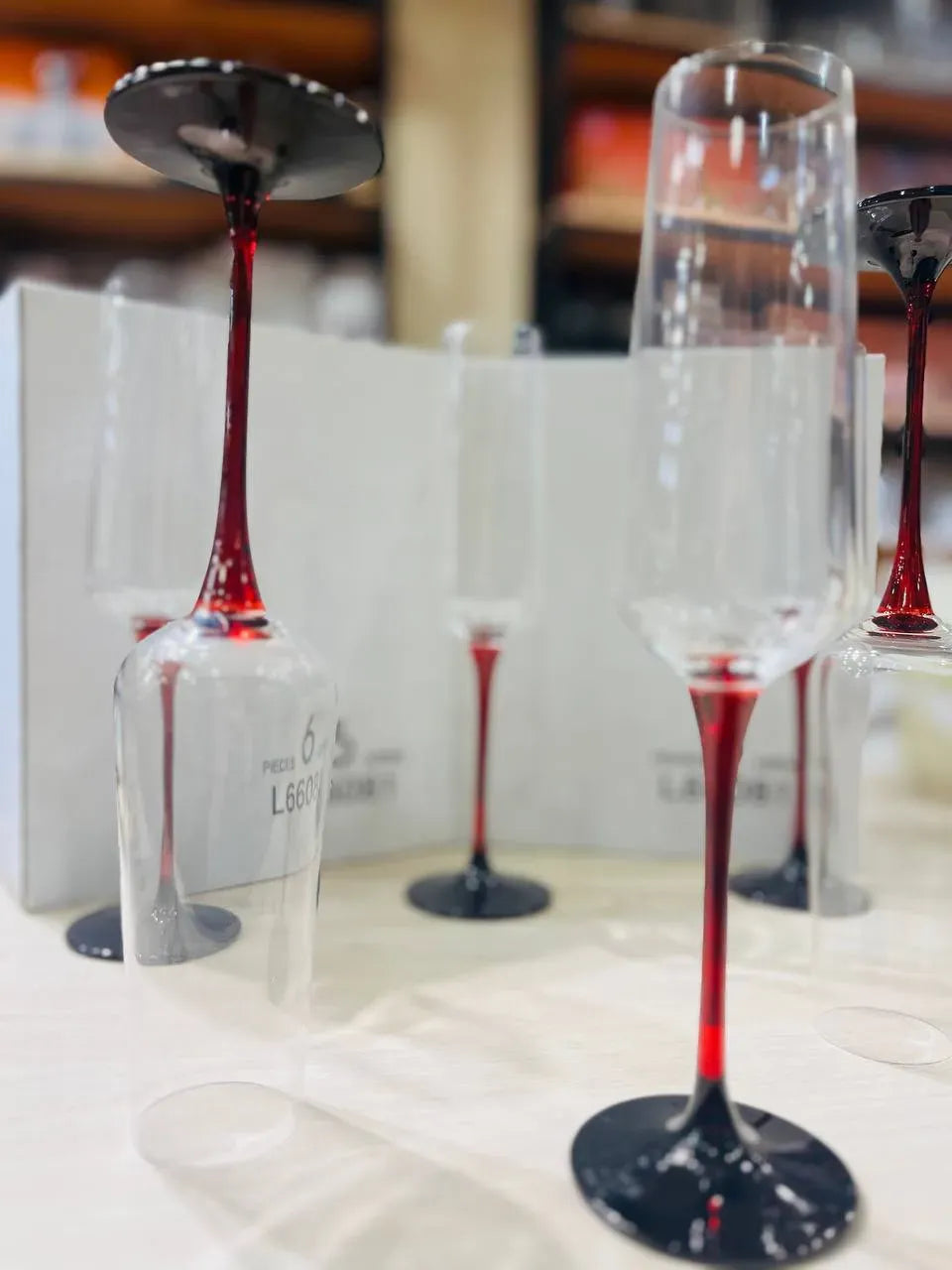 Red Black Stem Cups