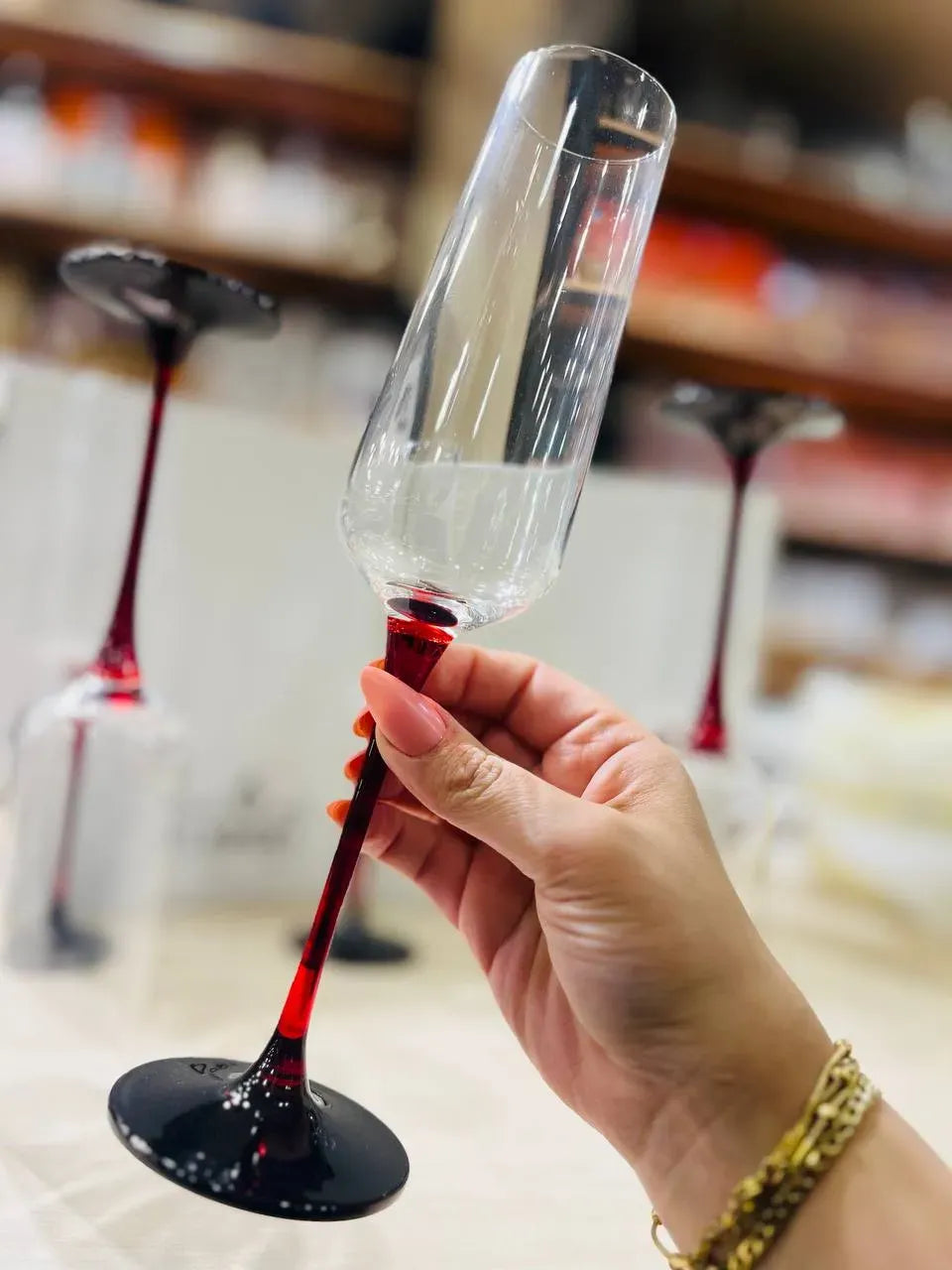 Red Black Stem Cups