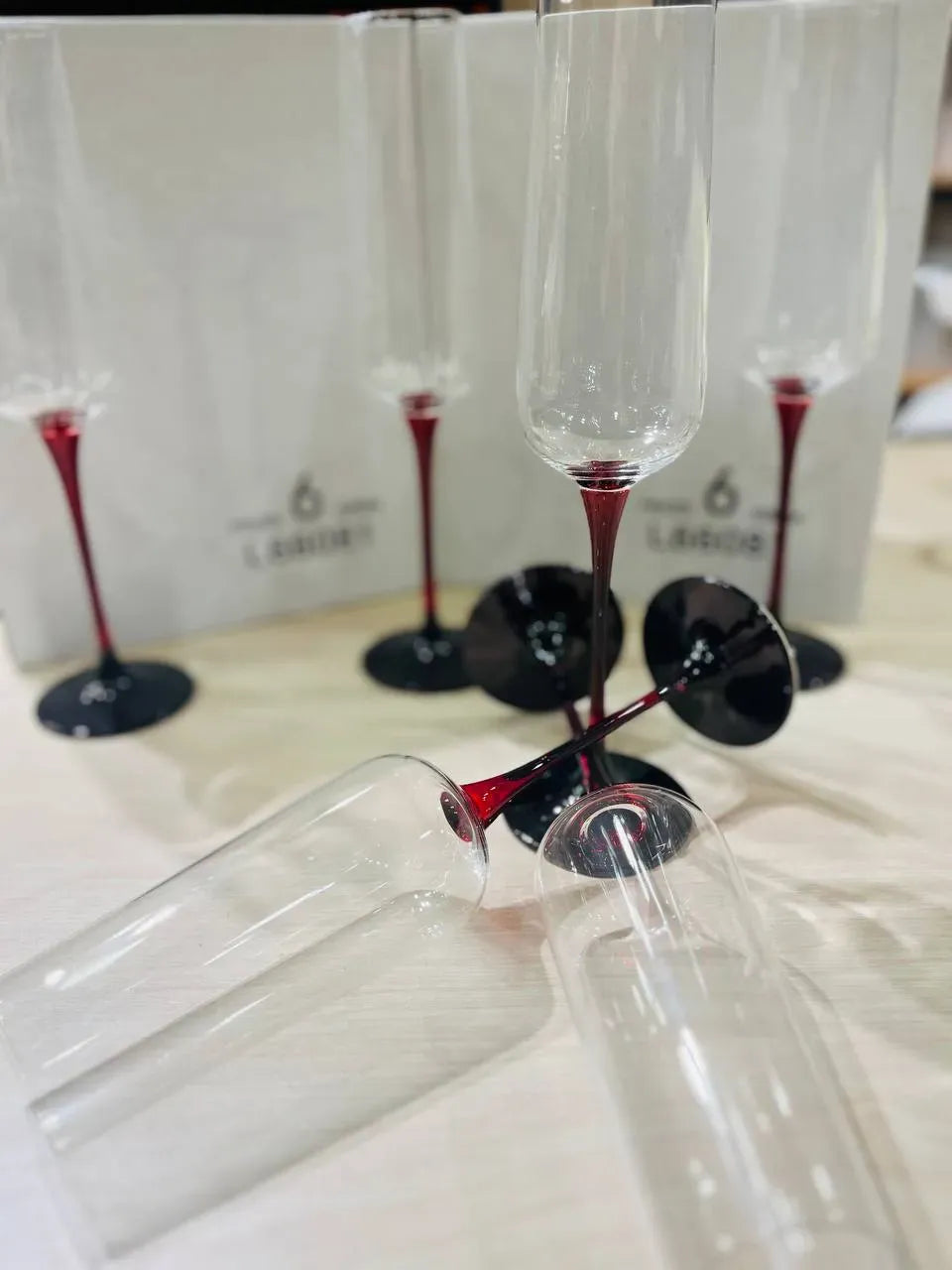 Red Black Stem Cups