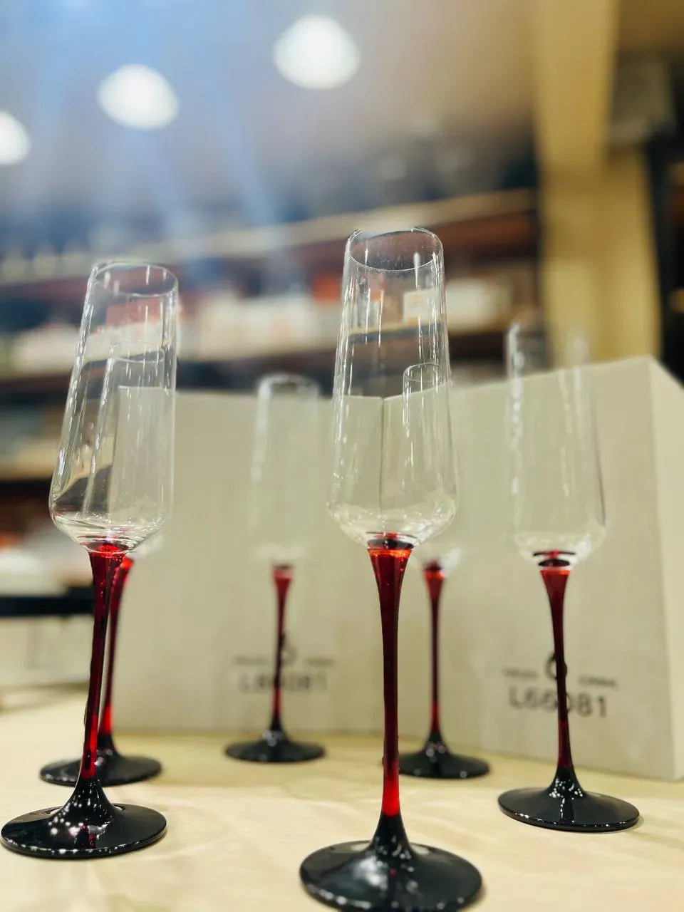 Red Black Stem Cups