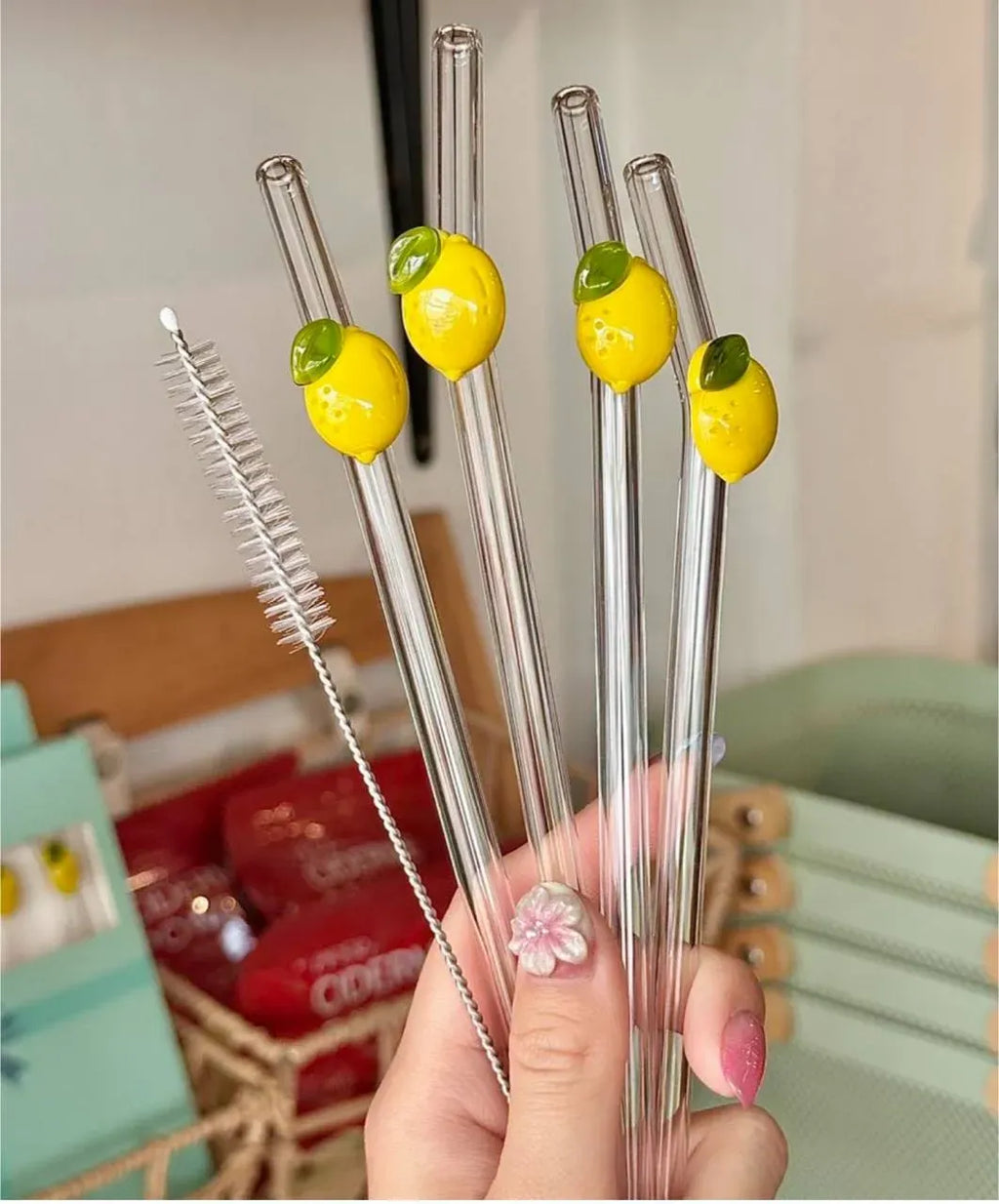 Lemon Glass Straws