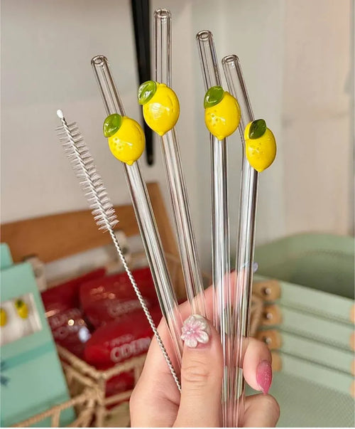 Lemon Glass Straws