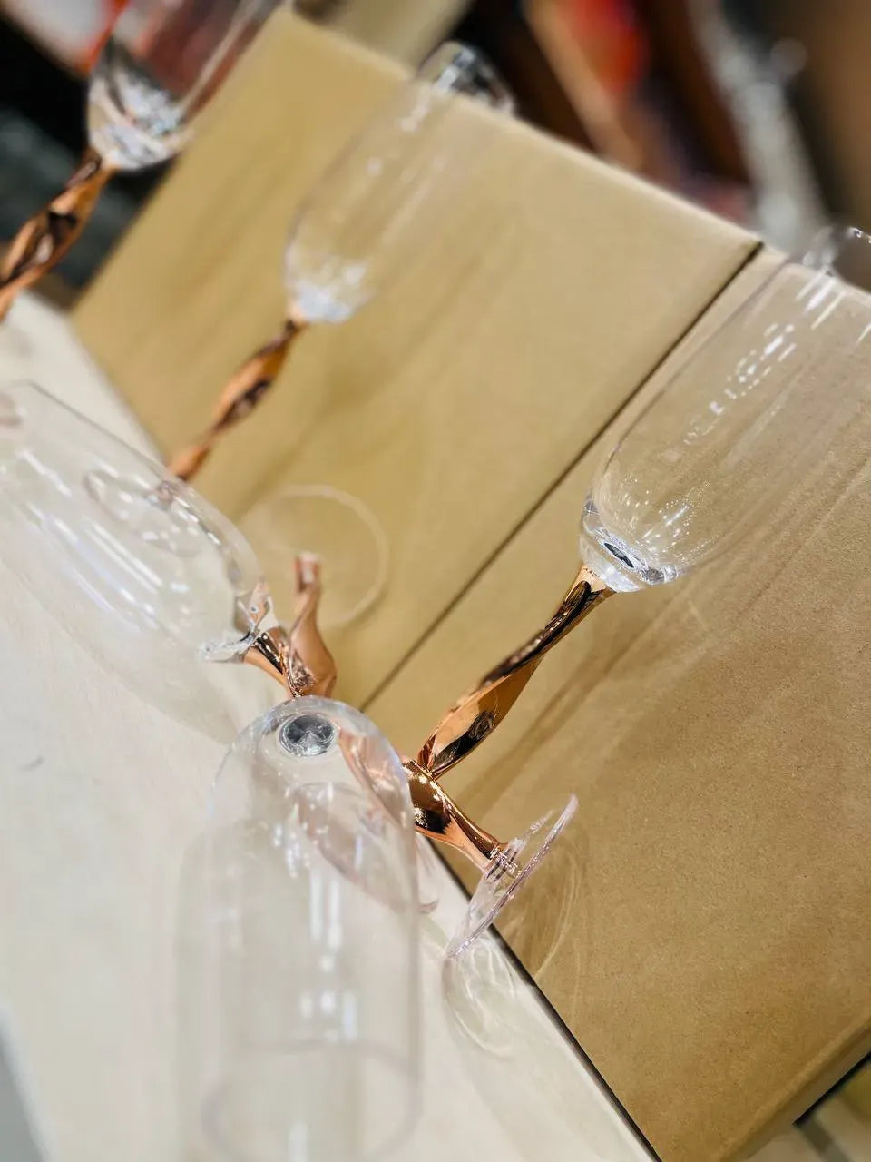 Rose Gold Twisted Cups