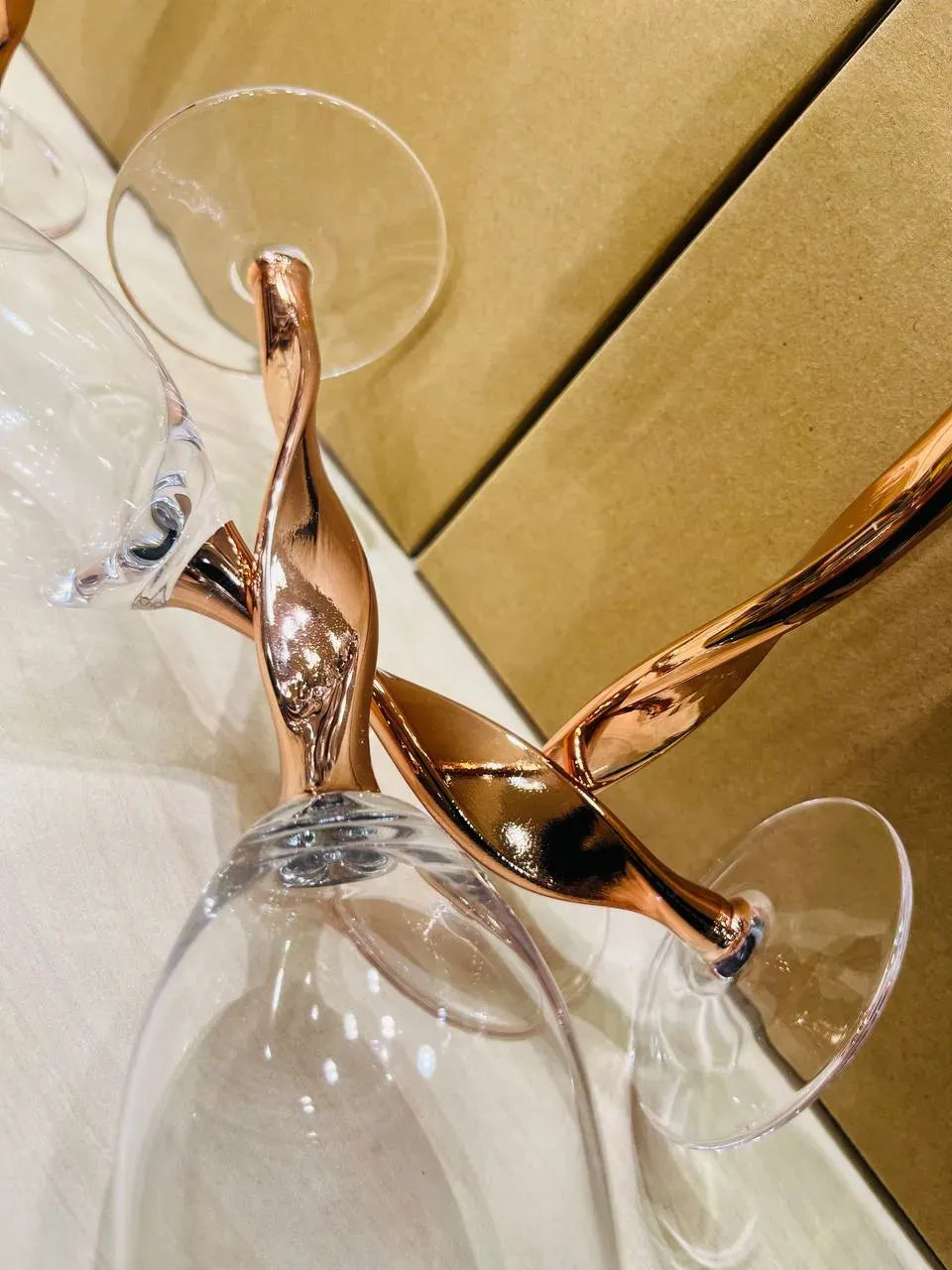 Rose Gold Twisted Cups