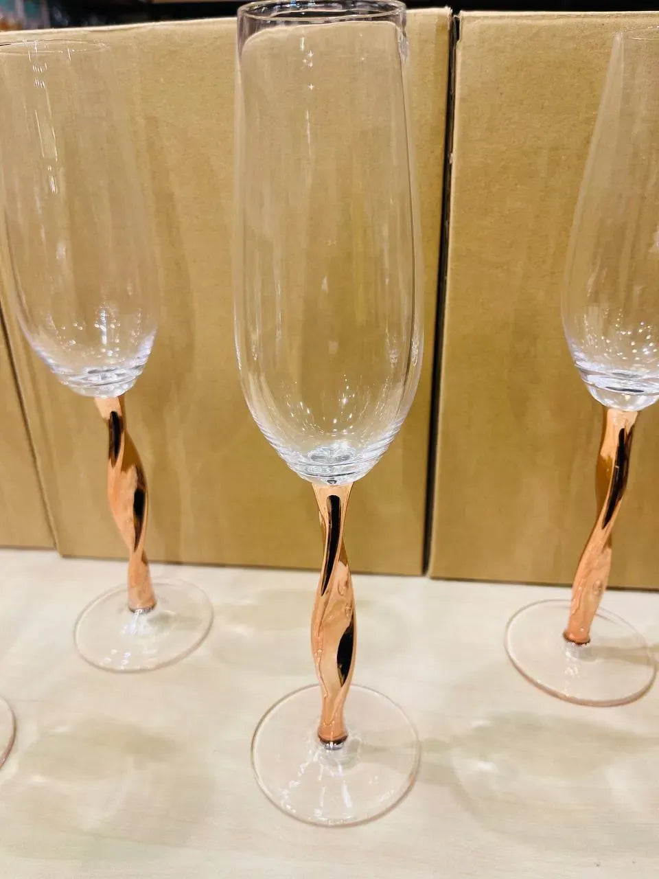Rose Gold Twisted Cups