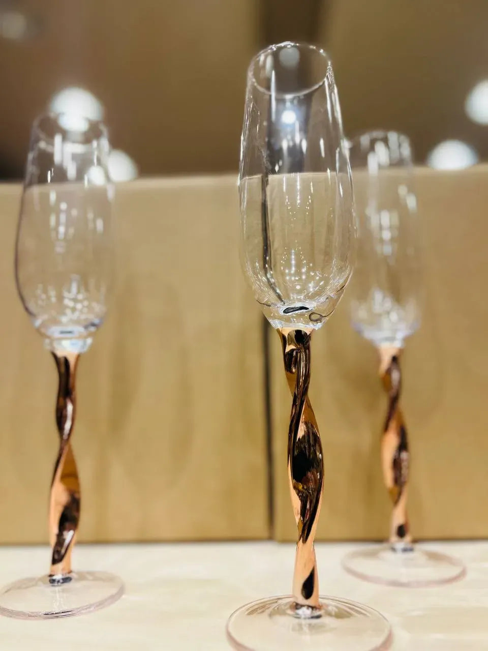 Rose Gold Twisted Cups