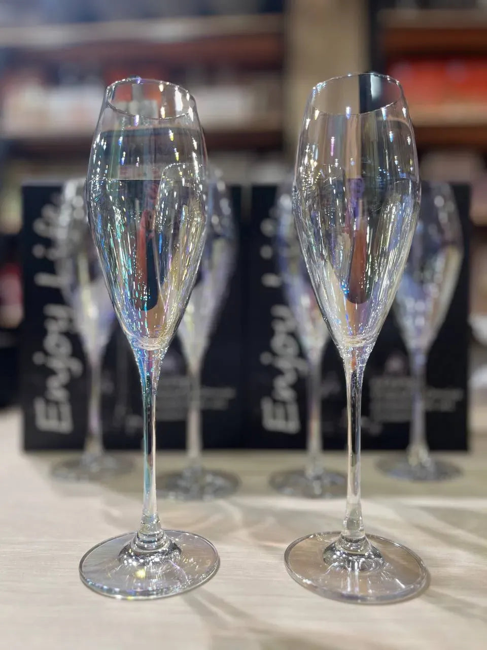 Colorful Crystal Flutes