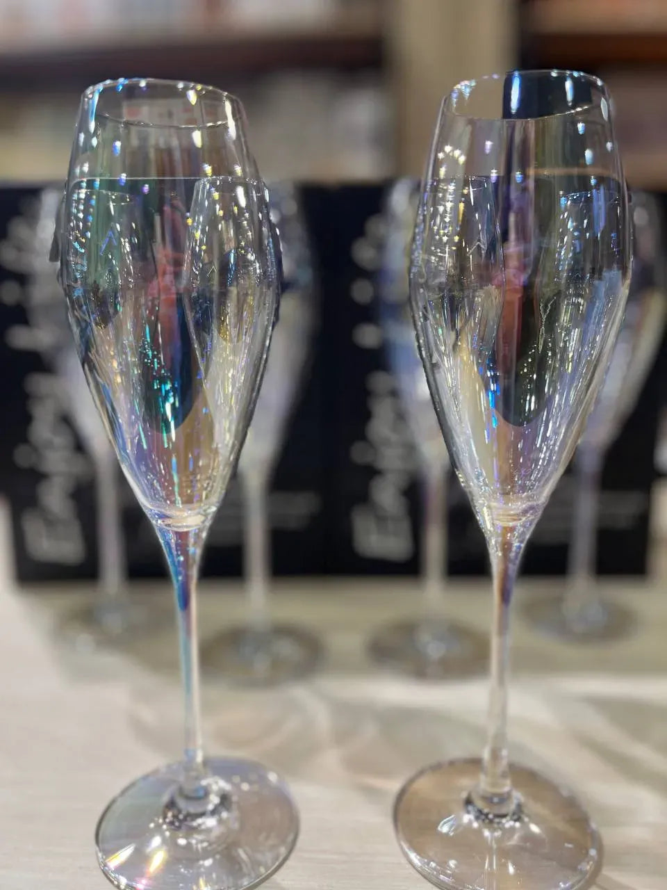 Colorful Crystal Flutes
