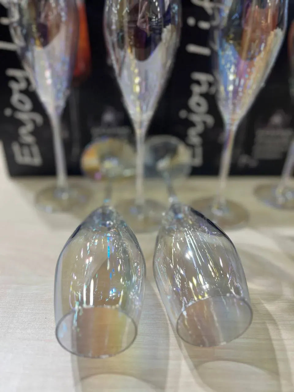 Colorful Crystal Flutes