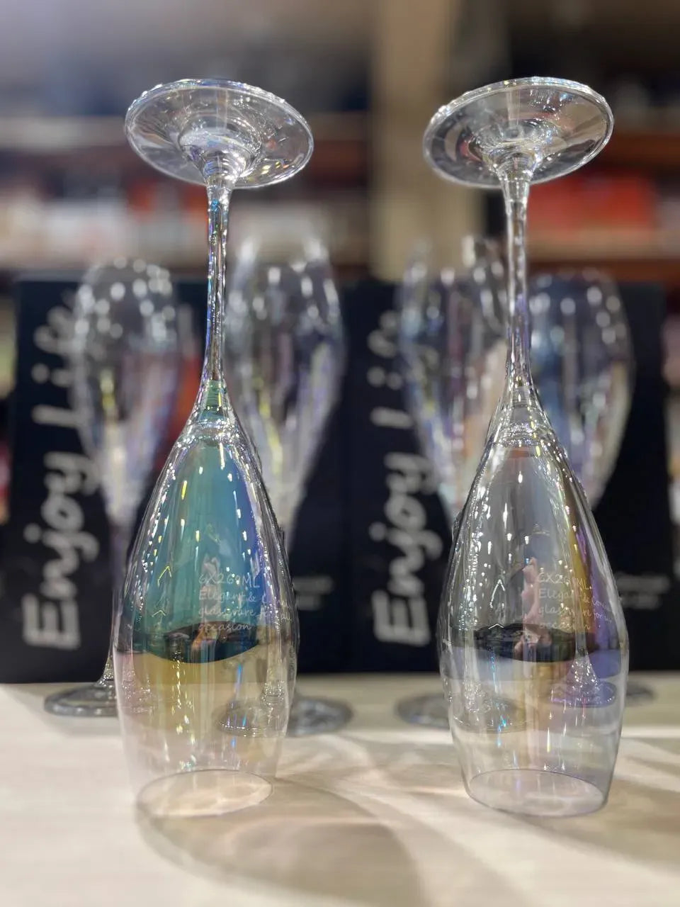 Colorful Crystal Flutes