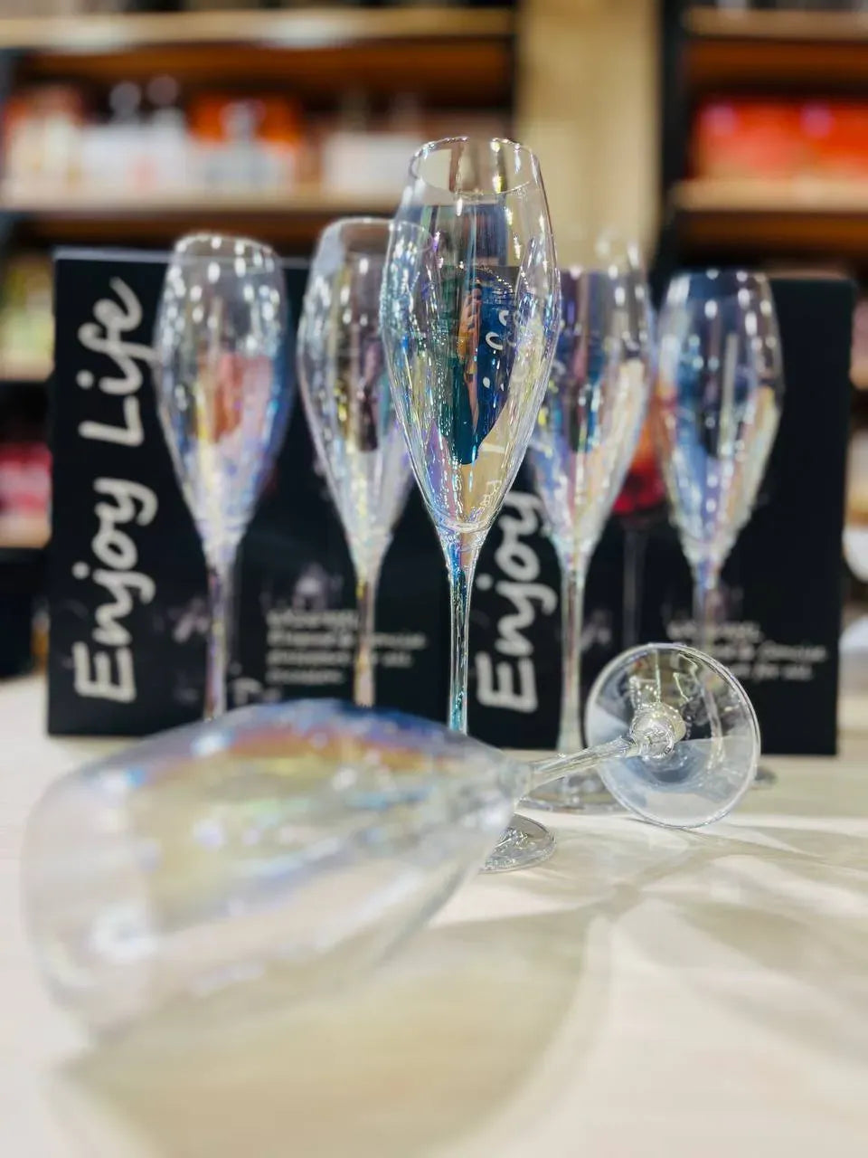 Colorful Crystal Flutes