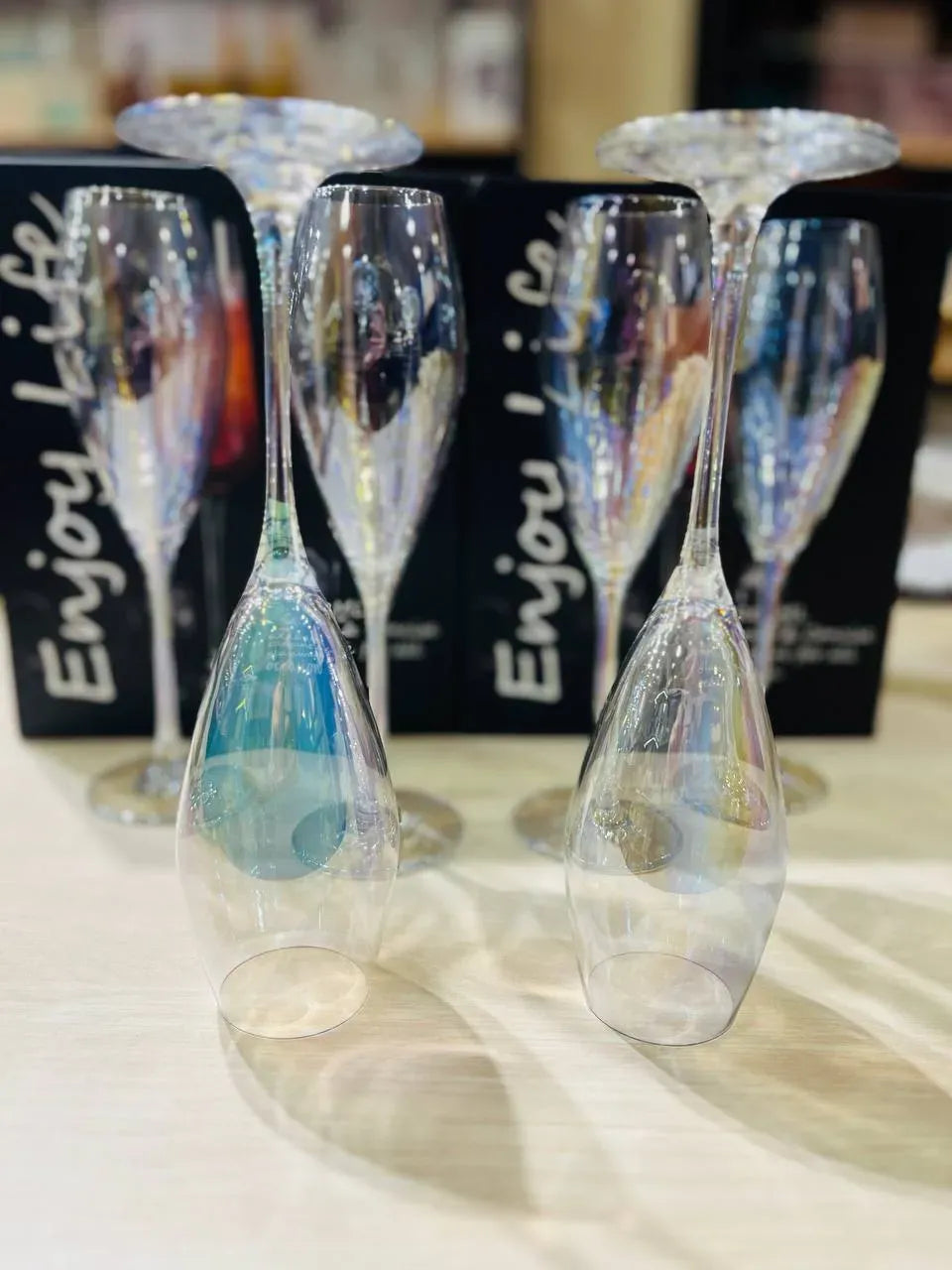 Colorful Crystal Flutes