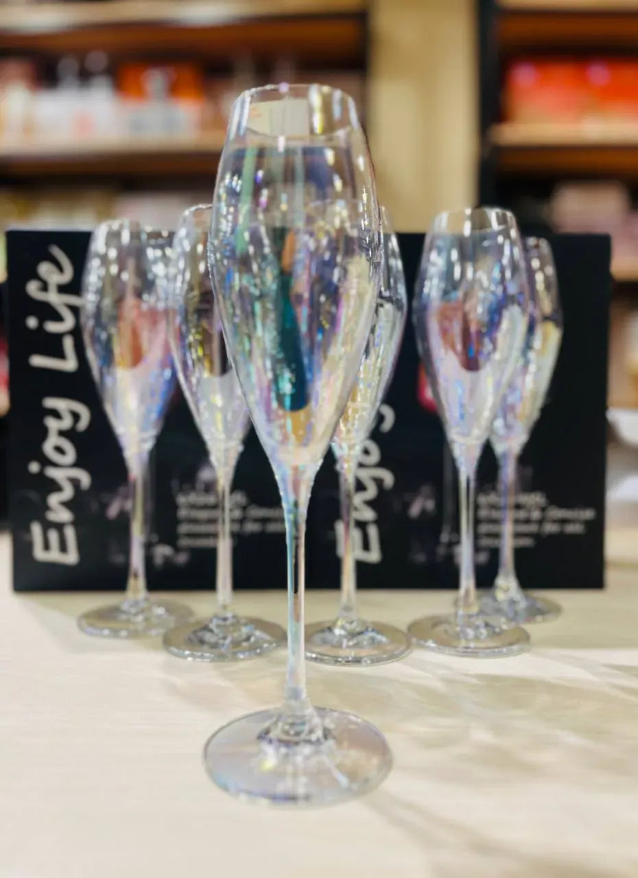 Colorful Crystal Flutes