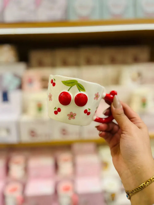 Cherry Porcelain Mugs