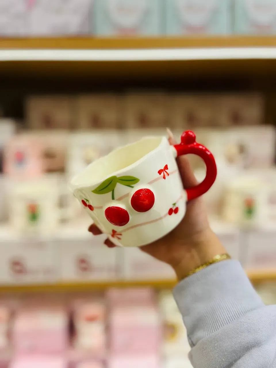 Cherry Porcelain Mugs