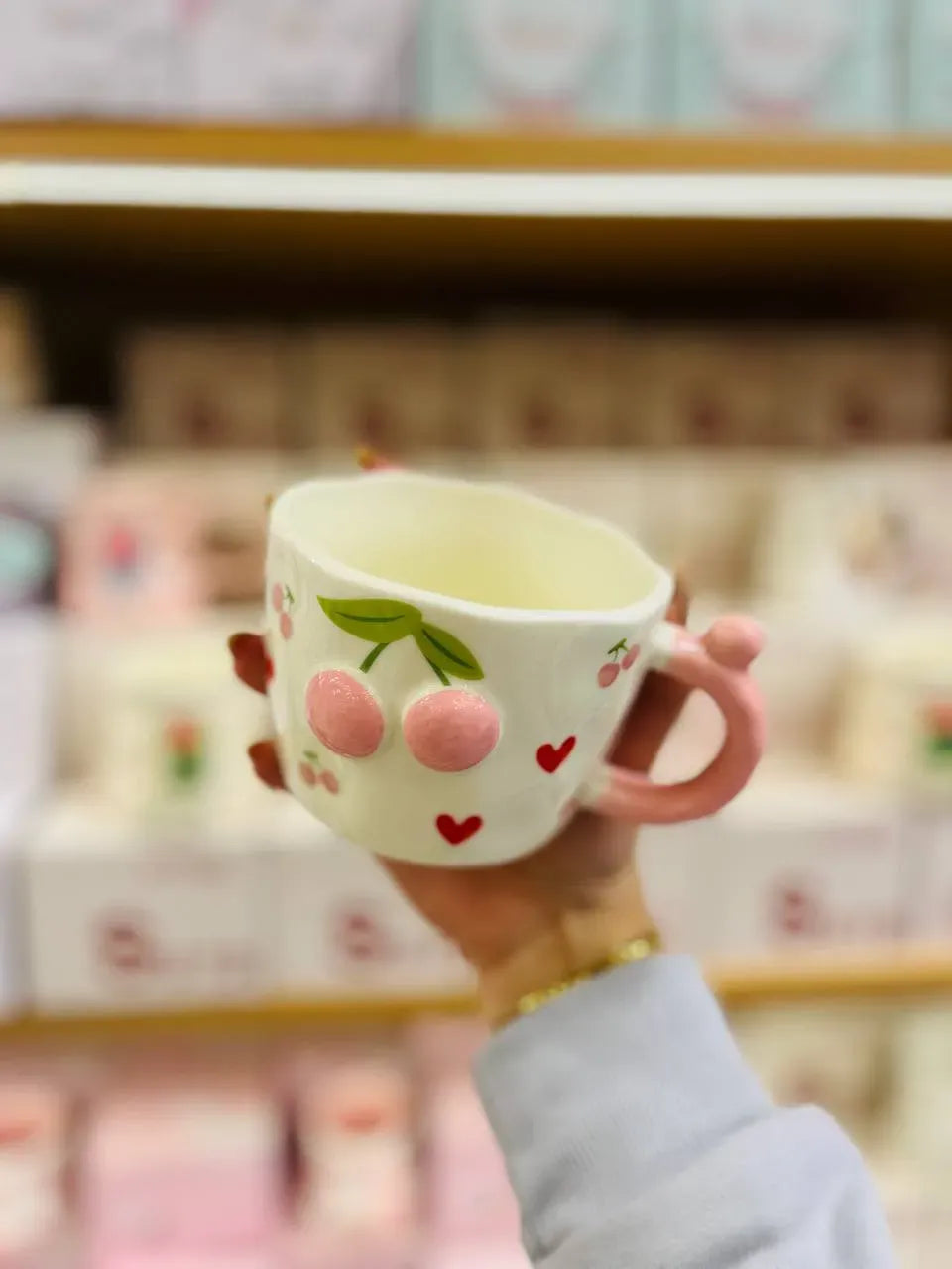 Cherry Porcelain Mugs