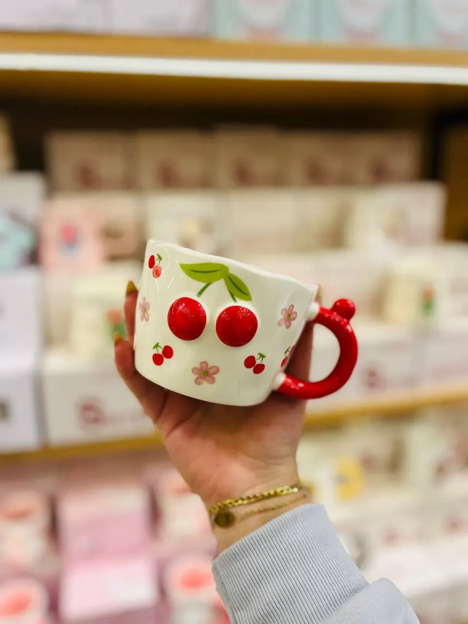 Cherry Porcelain Mugs
