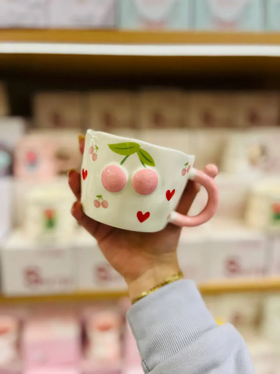 Cherry Porcelain Mugs