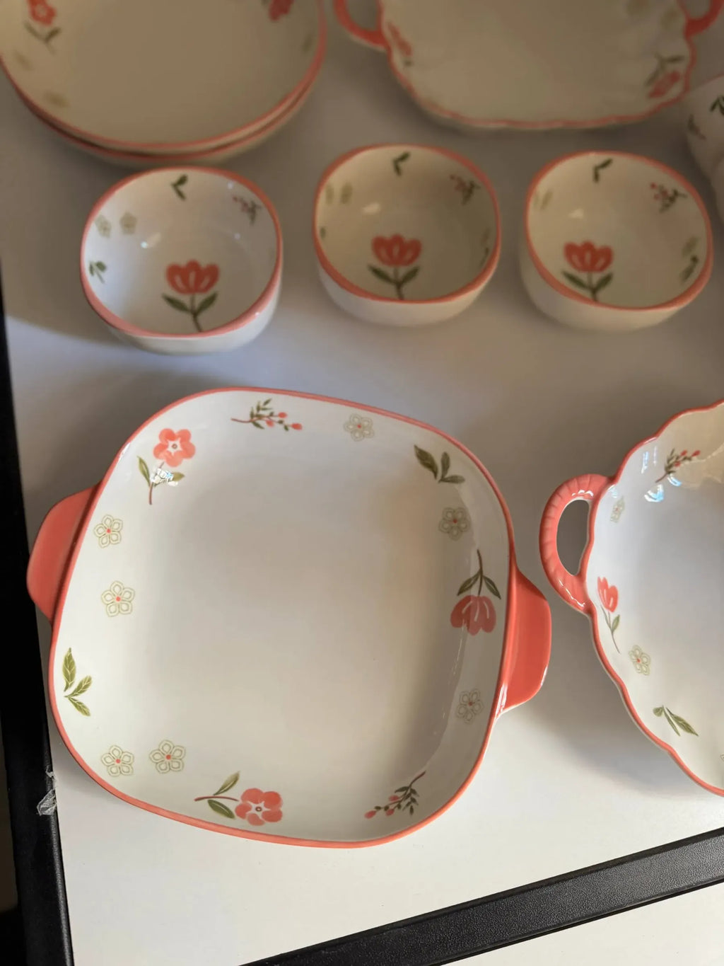 Square Floral Baker