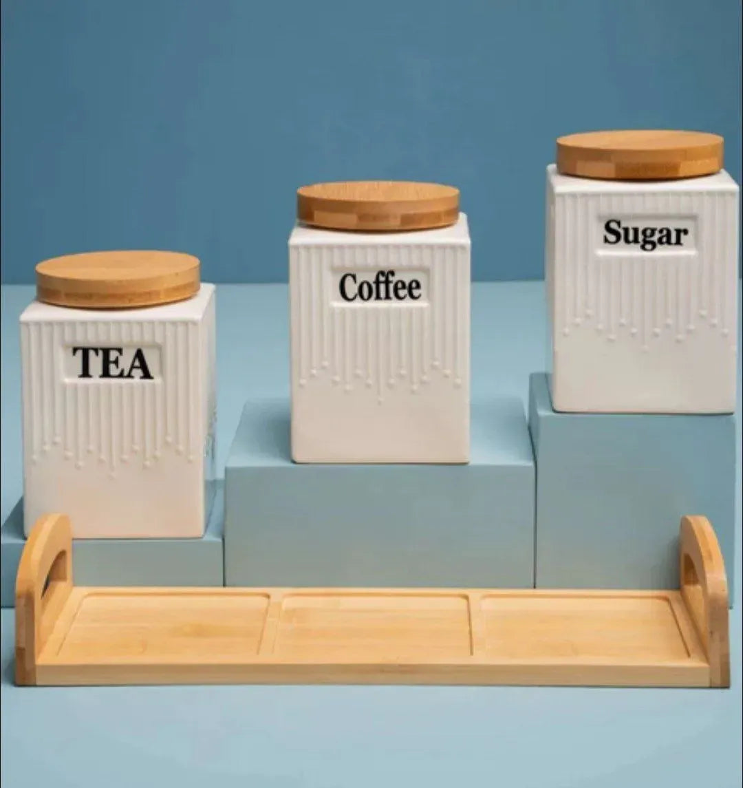 Large Bamboo Spice Canisters