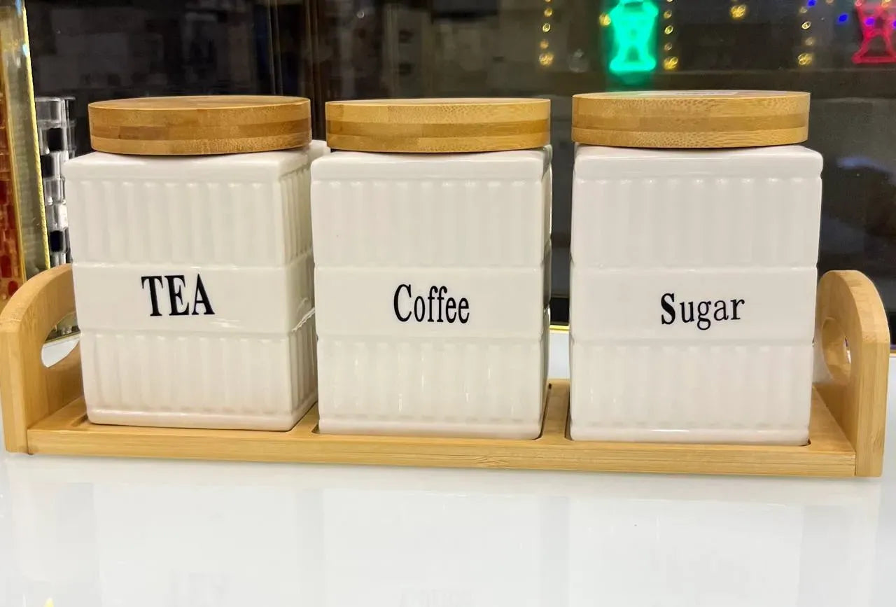 Large Bamboo Spice Canisters