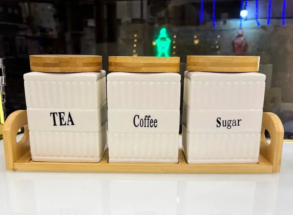 Large Bamboo Spice Canisters