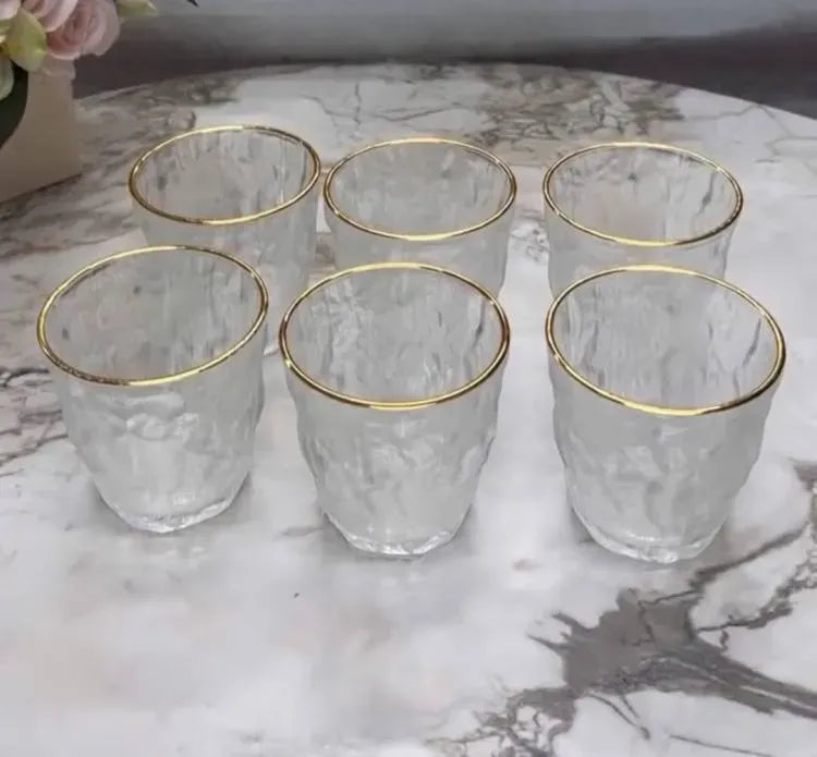 Gold Textured Glass Set
