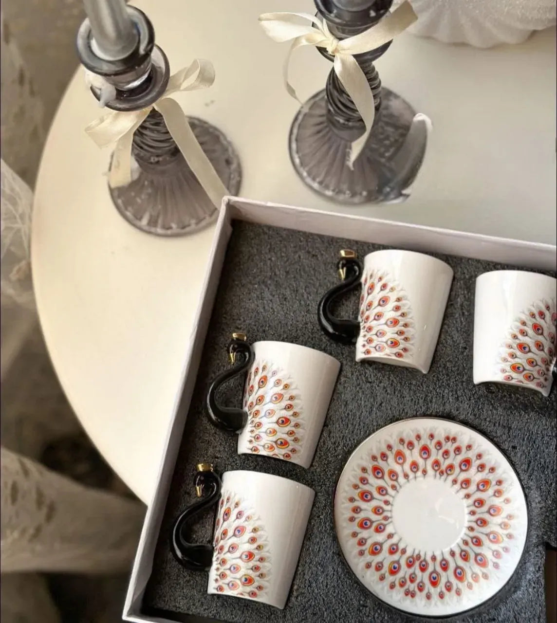 Peacock Coffee Set