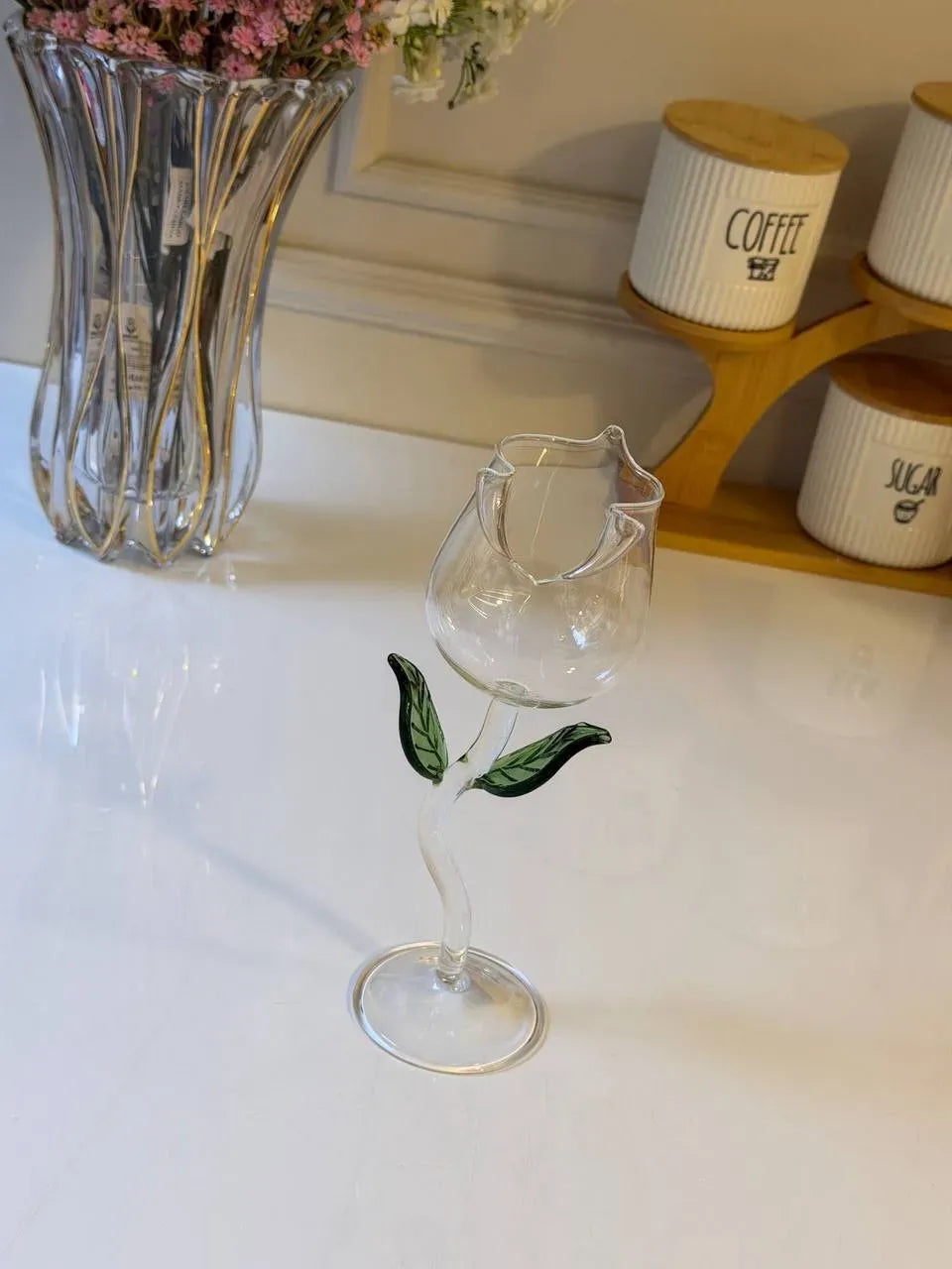 Pink Blossom Glass Cup
