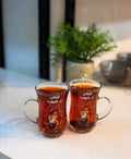 Habib Tea Glasses 6pc hand curv