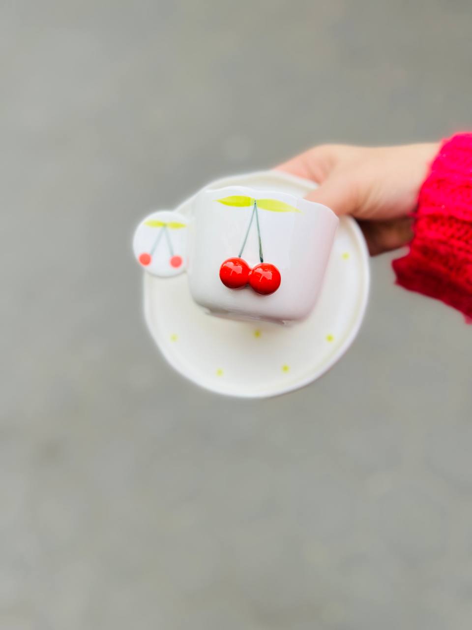 3D Cherry Ceramic Set