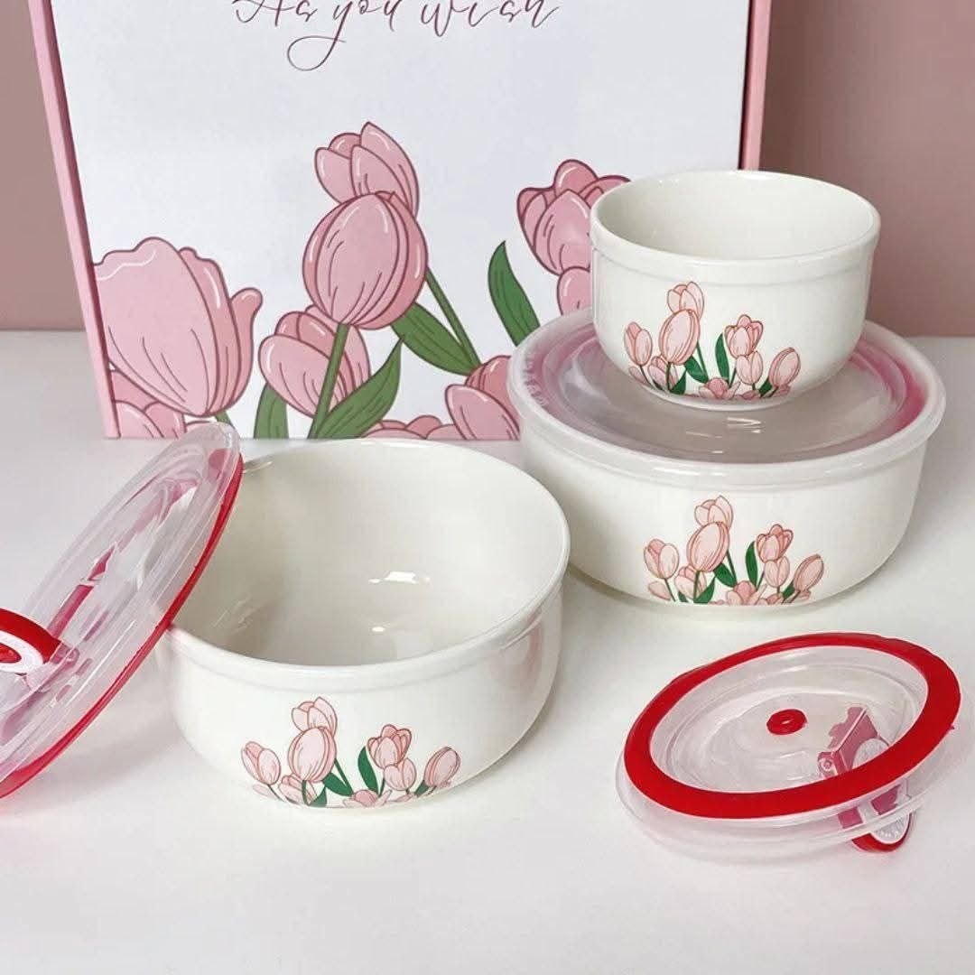 Vintage Tulip Bowl Set