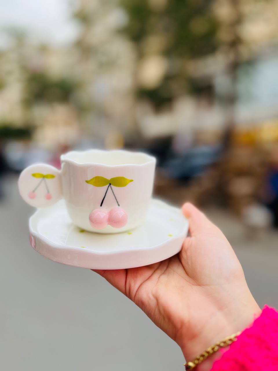 3D Cherry Ceramic Set