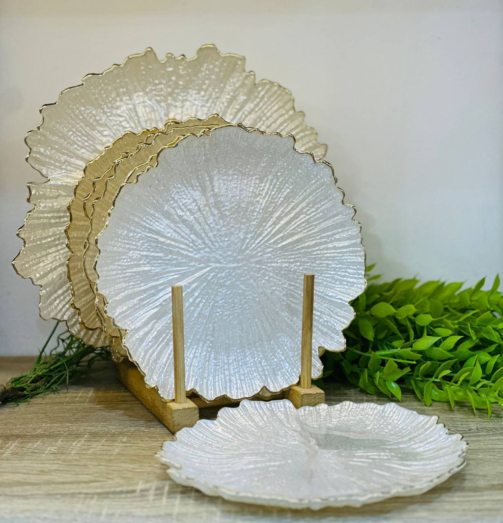 Gold edage- Flower Plates