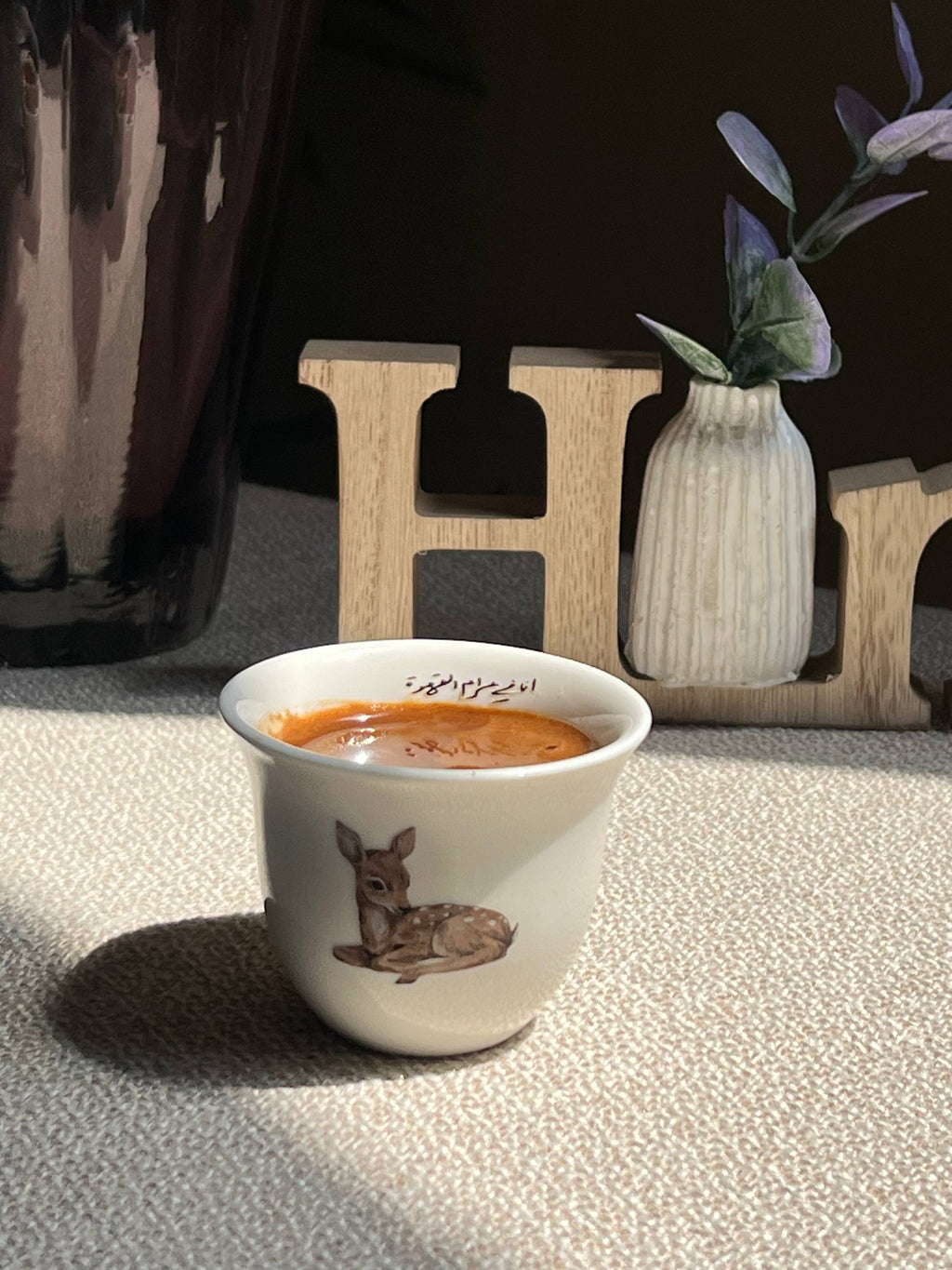 Vintage Deer Arabic Coffee Cup