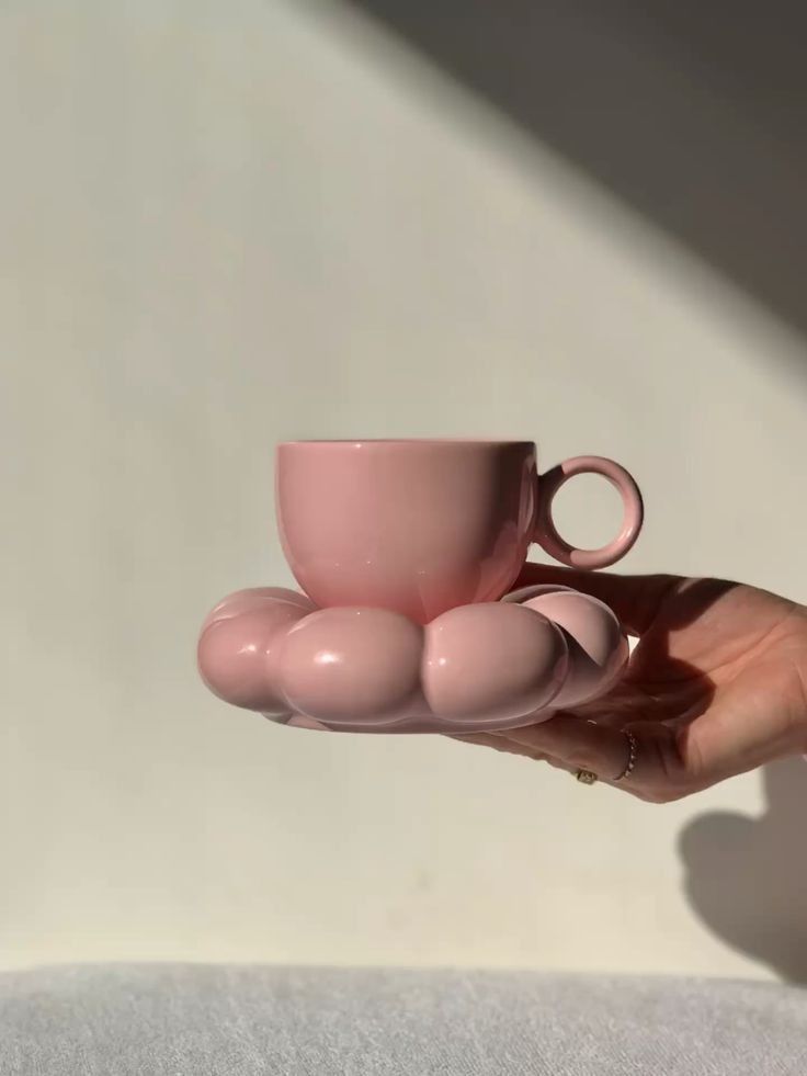 Pastel Cloud Chubby Mug & Saucer Set