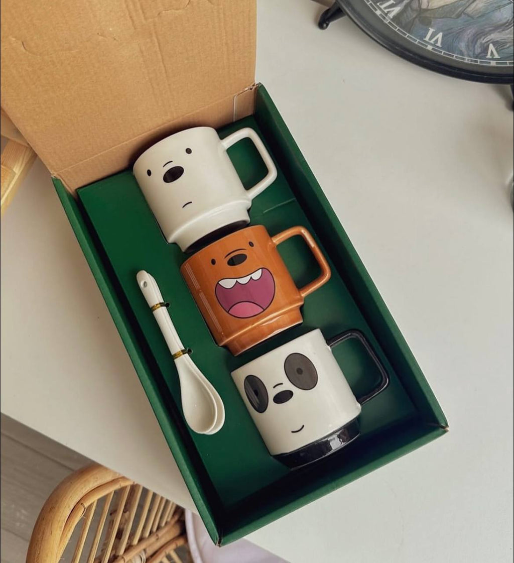 Stackable Bear Mug Set